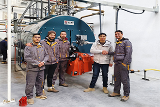 泰國化工廠WNS15-1.25-Q燃?xì)庹羝仩t